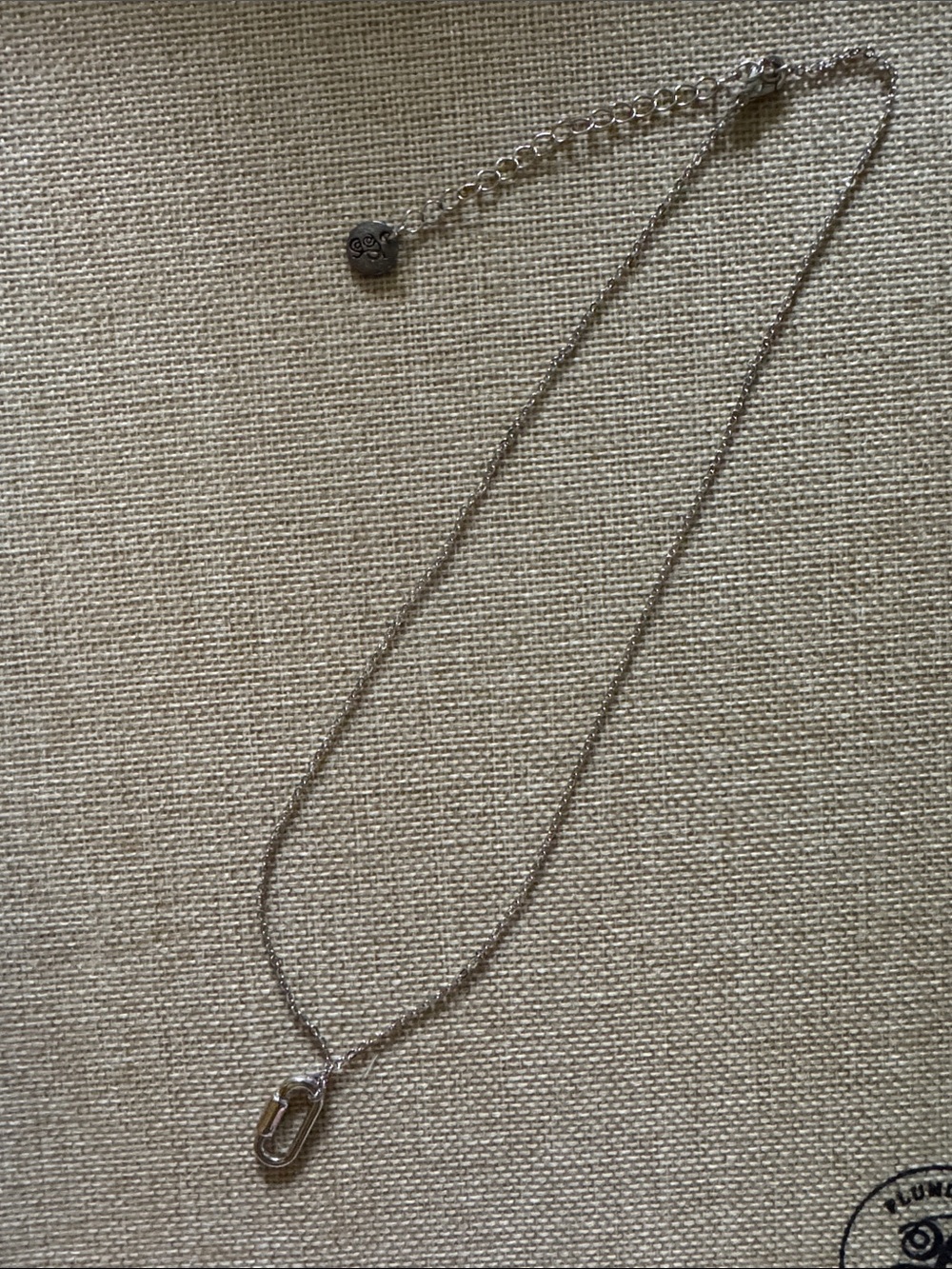 Plunder Silver Carabiner Pendant Necklace - Minimal Women's Jewelry